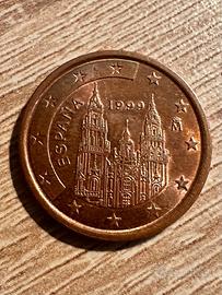 5 CENTESIMI DI EURO SPAGNA 1999 -