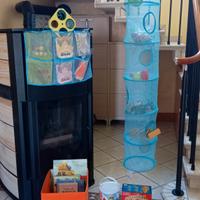 lotto porta giochi con giochi libri e varie