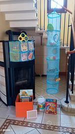 lotto porta giochi con giochi libri e varie