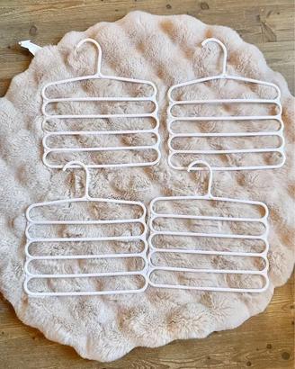 Set 4 grucce salvaspazio multiple bianche