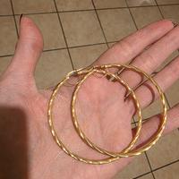 Orecchini cerchi D'oro 18carati