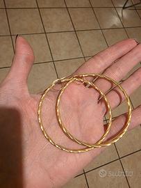 Orecchini cerchi D'oro 18carati