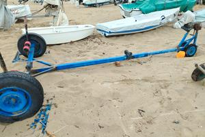Carrello spiaggia x barca e gommone 5 metri