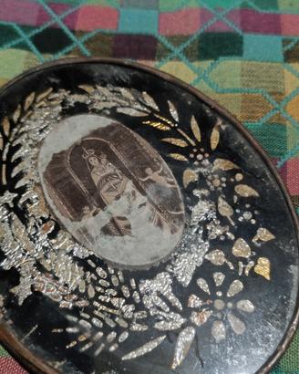 antico ex voto con lavorazione in oro e argento 