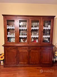 Cristalliera con tavolo e sedie+mobiletto