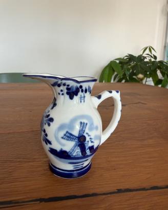 bricchetto latte ceramica blu vintage olandese