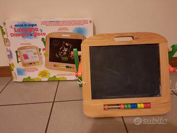 Lavagna da tavolo in legno per bambini