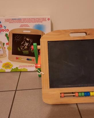 Lavagna da tavolo in legno per bambini