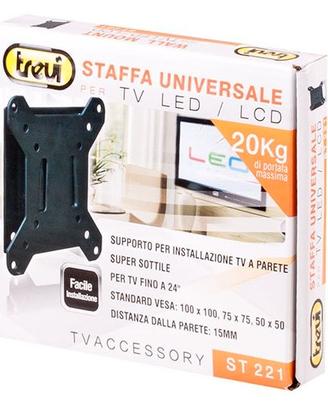 TV staffa supporto fisso a muro Vesa tre misure