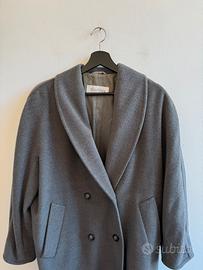 Cappotto max mara tg M grigio argento cashmere