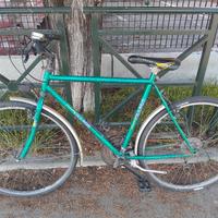 Biciclette city bike  usata color verde nera con m