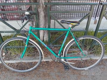 Biciclette city bike  usata color verde nera con m
