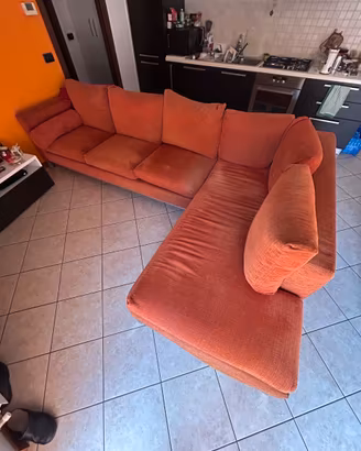 Divano angolare con chaise longue sfoderabile – gr