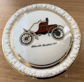 Vintage Porta abiti in ceramica disegno auto 1920