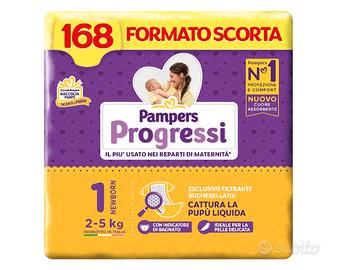 168 Pampers progressi taglia 1
