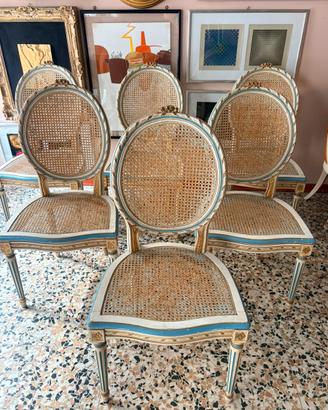 Set sedute in paglia