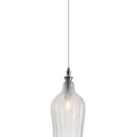 Sospensione Moderna Festa Vetro Trasparente 1 Luce