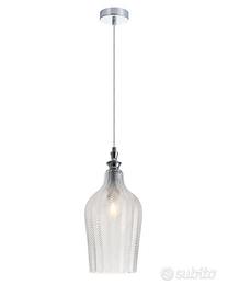 Sospensione Moderna Festa Vetro Trasparente 1 Luce