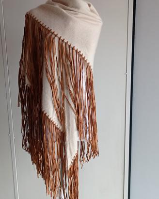 Scialle cashmere  tessuto a telaio d'epoca