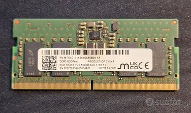 RAM SODIMM DDR5 5600MHz per Notebook