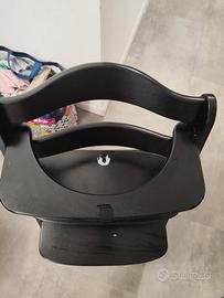 hauck Seggiolone Pappa in Legno Alpha+ nero