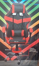 Sedia Gaming Racing per PC, Ufficio e Studio