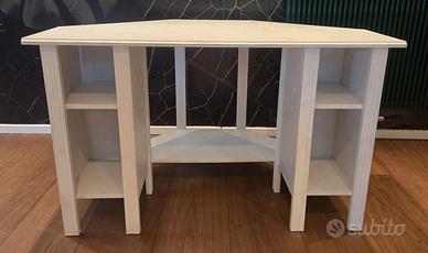 Scrivania angolare IKEA BRUSALI bianca