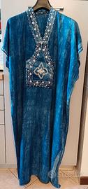 Caftano Azzurro Marocco Etnico. Donna e Uomo. Tg.U