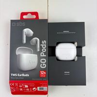 SBS Go Pods TWS Bluetooth Semi In-Ear Touch Bianco