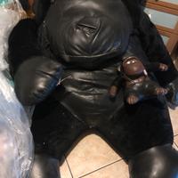 Peluche gigante gorilla e figlio circa 1,30