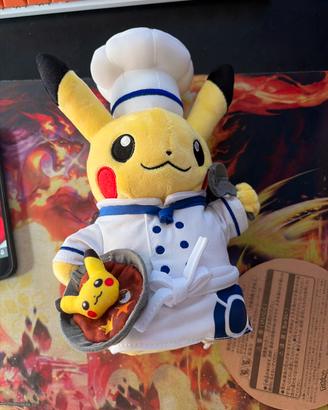 Pikachu plush pokemon cafe chef