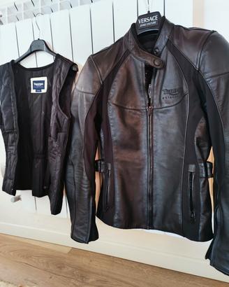 giacca moto pelle donna  originale Triumph 