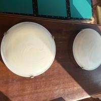 2 plafoniere in vetro satinato