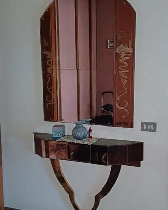specchiera e consoll in cristallo