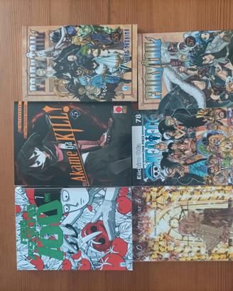 set 6 fumetti manga (one piece, FairyTail, etc )