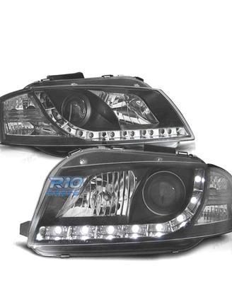 FARI AUDI A3 8P LUCE DIURNA REALE FONDO NERO