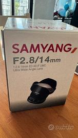 Samyang f2.8 attacco nikon grandangolo