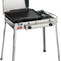 Barbecue acciaio Ferraboli piastra/fornello  a gas