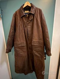 Cappotto lungo Marlboro Classics vera pelle tg 52