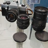 Fotocamera Praktica MTL5 con obiettivi