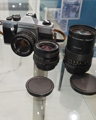 Fotocamera Praktica MTL5 con obiettivi