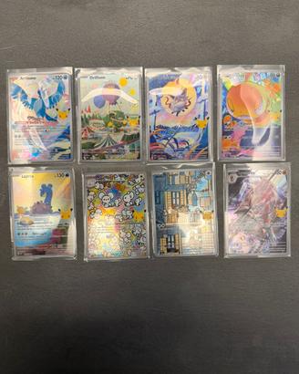 Lotto 8 carte pokemon ir 30esimo anniversario