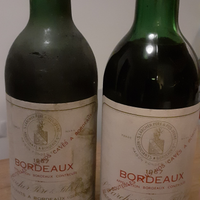 2 bottiglie Bordeaux Larcher Père et fils 1967