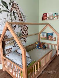 Lettino montessoriano capanna legno