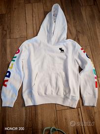 Felpa bianca Abercrombie tg 7/8