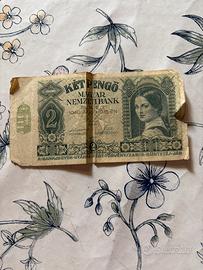 Banconota da collezione 2 pengo ungheresi 1940