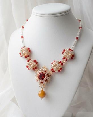 Collana Vintage Vittoria Zirconi Giada elegante