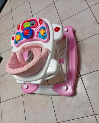 Girello 2 in 1 Costway Rosa