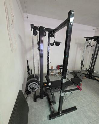 Home Gym: Half Rack+Lat tower/Stazione doppio cavo