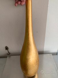 Vaso in vetro e foglia oro